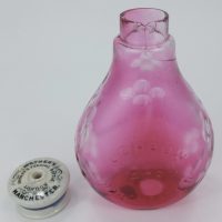 Mathers Manchester Cranberry Glass Baby Feeder