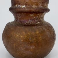 Antique Glass Aubergine Roman Vase