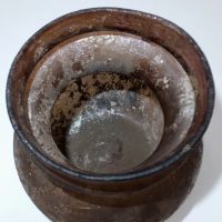 Antique Glass Aubergine Roman Vase