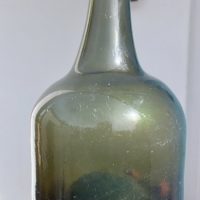 Antique English Glass Mallet Wine Bottle Gall Glass