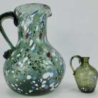 Rare Miniature Nailsea Glass Jug Bottle