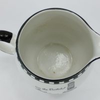 Antique Pottery Black & White Scotch Whisky Pub Jug Scotty Dogs