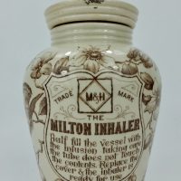 Antique Pottery Medical Inhaler Milton