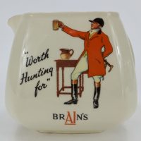 Brains Ales & Stouts Hunting Pub Jug Red Dragon Cardiff Wales