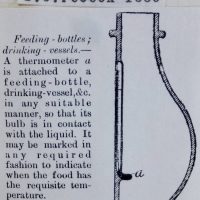 Burroughs Wellcome & Co Patent Thermometer Glass Baby Feeding Bottle London