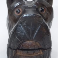 Antique Treen Wood Scottish Terrier Dog Nutcracker Nutcrackers