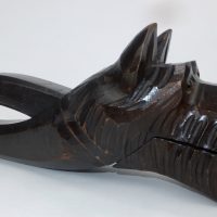 Antique Treen Wood Scottish Terrier Dog Nutcracker Nutcrackers
