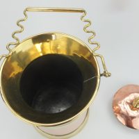 Antique Scottish Brass & Copper Milk Can Churn