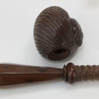 Antique Yew Wood Nautilus Shell Nutcracker