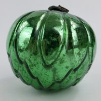 Very Rare Artichoke Green Glass Kugel