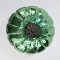 Very Rare Artichoke Green Glass Kugel
