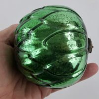 Very Rare Artichoke Green Glass Kugel
