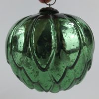Very Rare Artichoke Green Glass Kugel