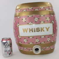 Rare Decorative Staffordshire Pottery Whisky Barrel