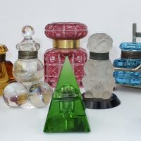 Antique Glass Inkwell Ink Pot Collection Decorators Concept 2
