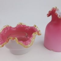 Pink Cased Satin Glass Fairy Lamp