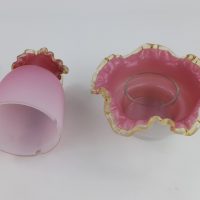 Pink Cased Satin Glass Fairy Lamp