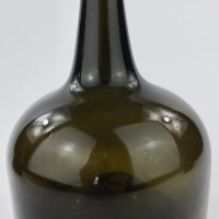 Antique Glass Mallet Shaped Wine Bottle