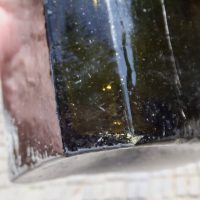 Antique Glass Chocolate Powder Jar Bottle