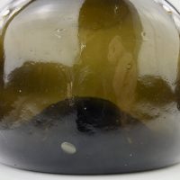 Antique Glass Mallet Shaped Wine Bottle