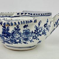 Rare Faience Tin Glazed Pottery Invalid Feeder