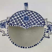 Rare Faience Tin Glazed Pottery Invalid Feeder