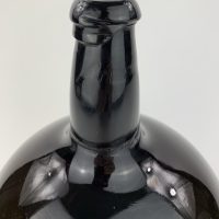 Black Glass Globular Onion Bottle
