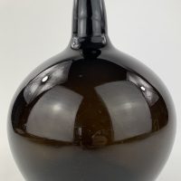 Black Glass Globular Onion Bottle