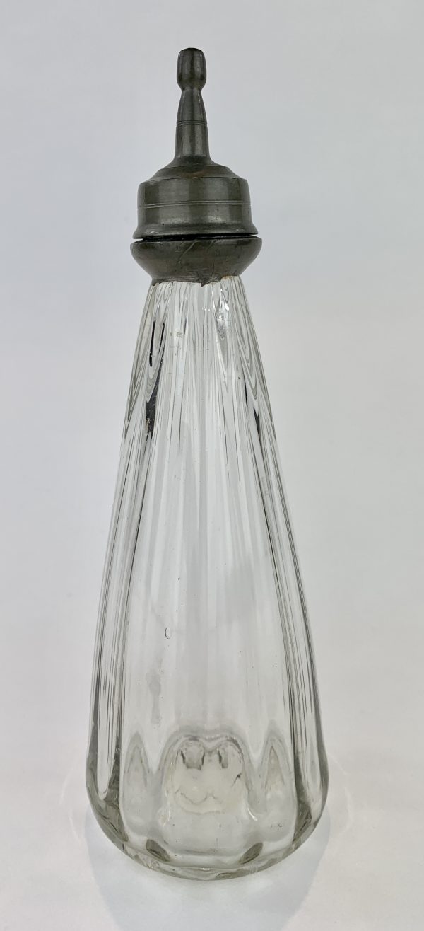 Rare Conical Ribbed Glass German Pontilled Baby Feeder Biberon