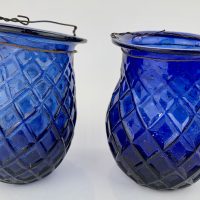 Blue Glass Pontilled Fairy Lamps Stoneleigh Abbey