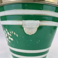 Antique Ironstone Pottery Green New Milk Pail