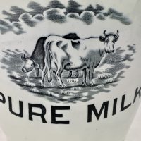 Antique Ironstone Pottery Pure Milk Pail