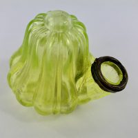 Uranium Glass Teakettle Ink Bottle
