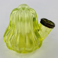 Uranium Glass Teakettle Ink Bottle