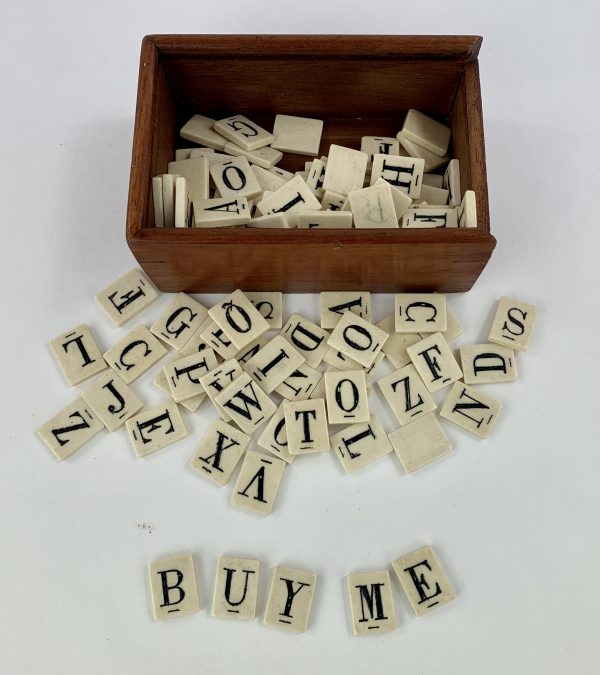 Antique ABC Bone Letters Educational Game
