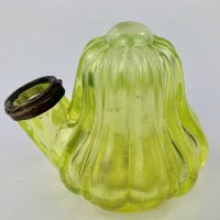Uranium Glass Teakettle Ink Bottle