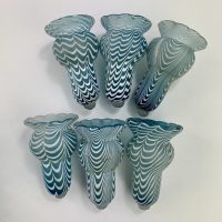 Nailsea Glass Fairy Lamp Epergne Posy Holders