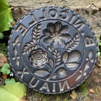 Exceptional Large Antique Treen Butter Stamp Nicolle Niaux