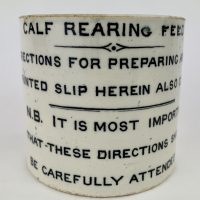Henri,s Calf Rearing Feed Ironstone Pottery Pot Farming Veterinary Hull