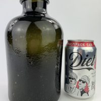Antique Black Glass Utility Bottle