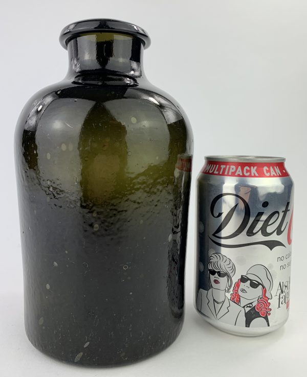 Antique Black Glass Utility Bottle