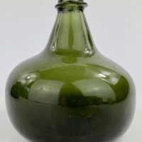 Antique English Glass Onion Bottle Tiny!