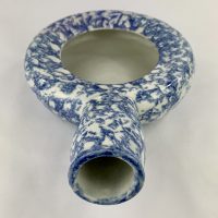 Blue & White Pottery Spongeware Bedpan