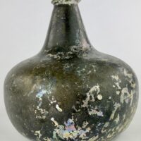 Antique Glass Sealed Onion Bottle Armorial Suffolk?