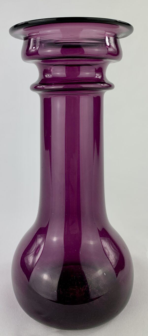 Antique Glass Hyacinth Bulb Vase Mulberry Burgundy Purple