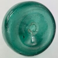 Exceptional Aquamarine Glass Onion Bottle