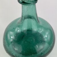 Exceptional Aquamarine Glass Onion Bottle