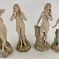 Antique Bisque Porcelain Doll Naked Figure Maidens (4)