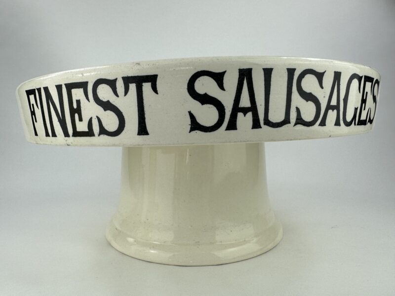 Rare Ironstone Pottery Finest Sausages Slab Stand