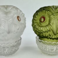 Antique Owl Glass Fairy Lamp No1